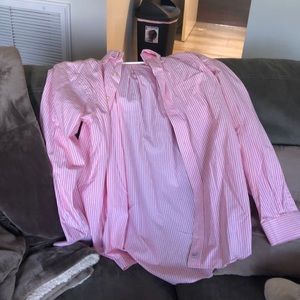 Pink and white button down men’s size large
